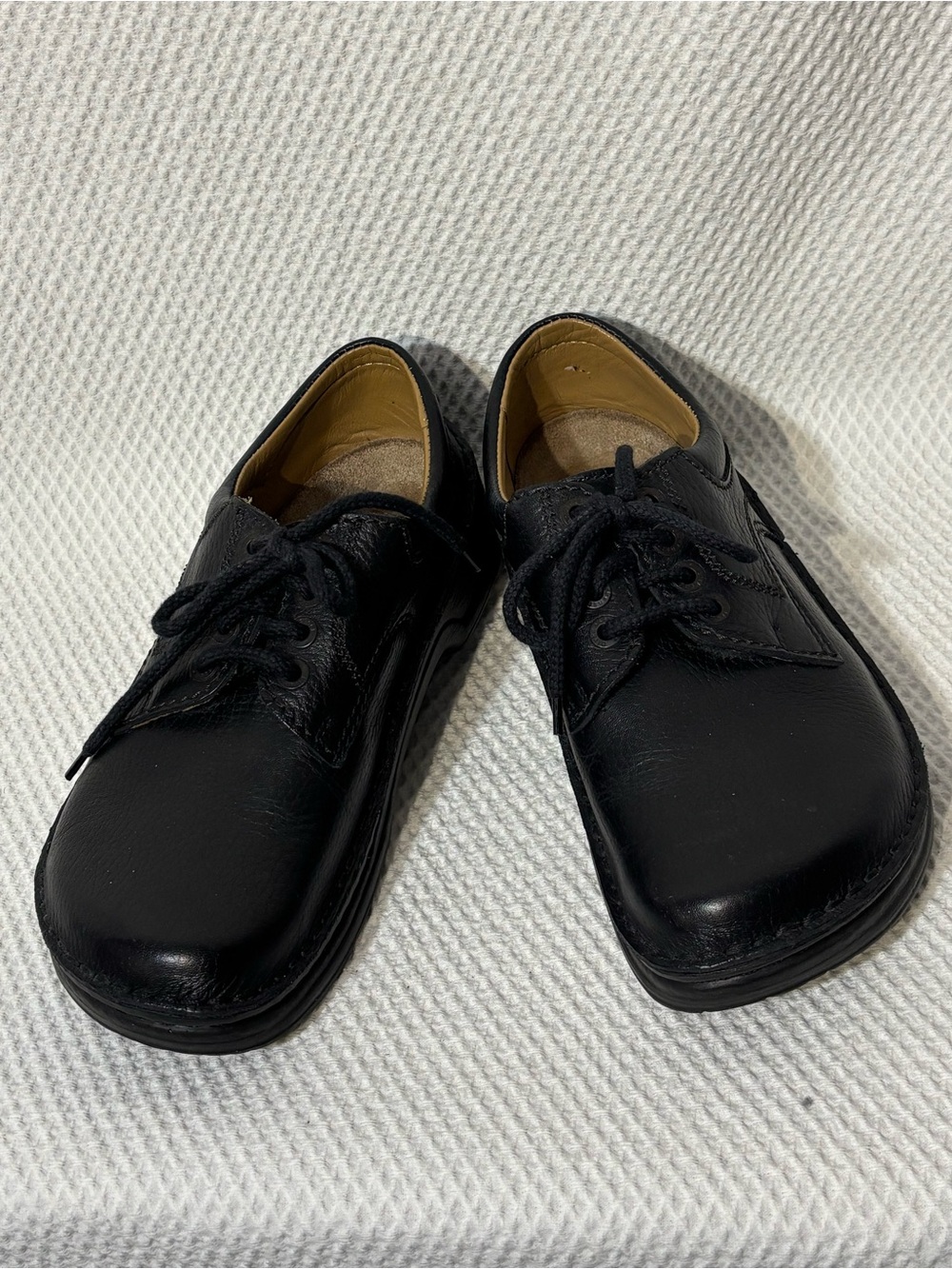 BIRKENSTOCK Sz 6 Memphis Black Leather Lace-Up Oxfords Shoes